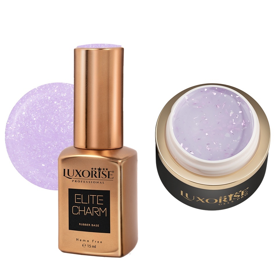 Set Gel Construcție și Rubber Base 2 x 15 ml | LUXORISE