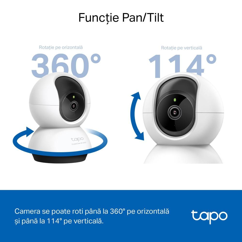 Camera IP TP-Link Tapo C220 4MP Wi-Fi Pan/Tilt 360° Interior - imagine 4
