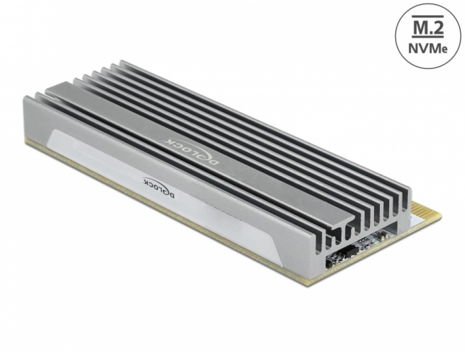 Adaptor Delock PCI Express la NVMe M.2 cu RGB