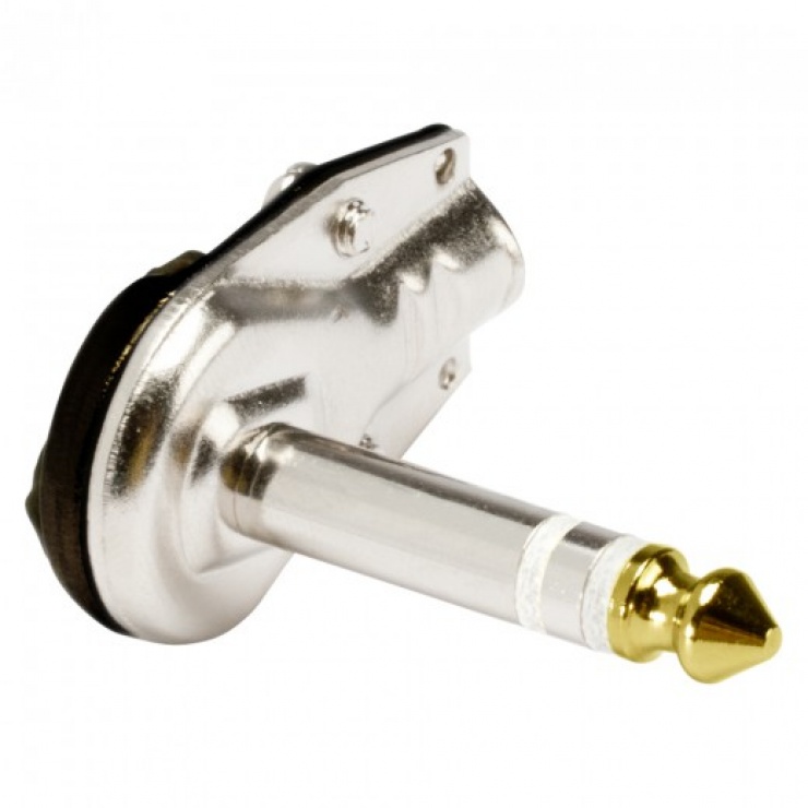 Conector Hicon Jack 6.35mm Stereo 90°