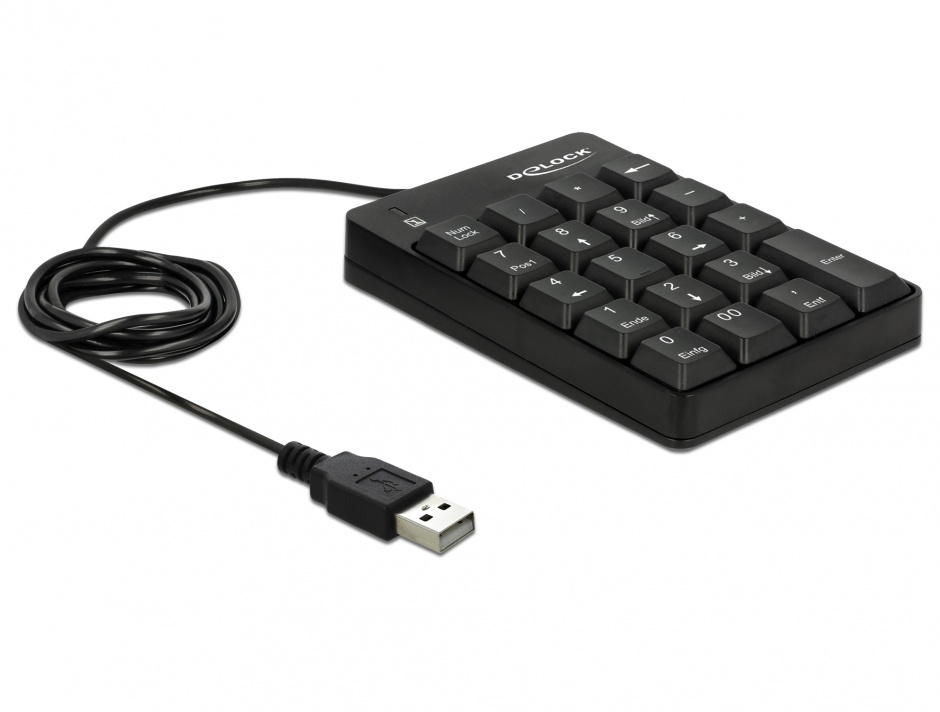 Tastatură Numerică USB Delock, 19 Taste - imagine 1