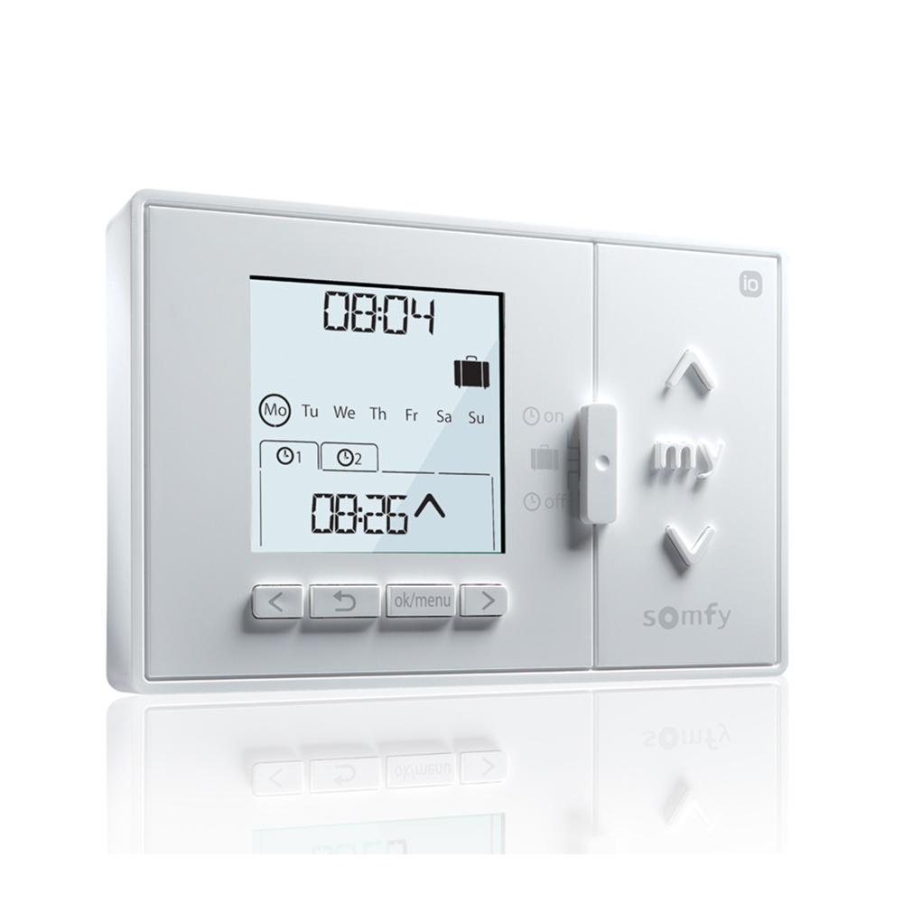 Ceas Programabil Somfy Chronis IO Smart, 5 Sloturi, Alb - imagine 2
