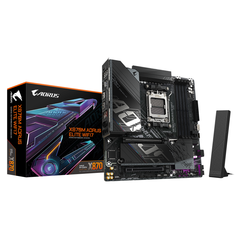 Placă de bază GIGABYTE X870M AORUS ELITE WIFI7 AM5 mATX