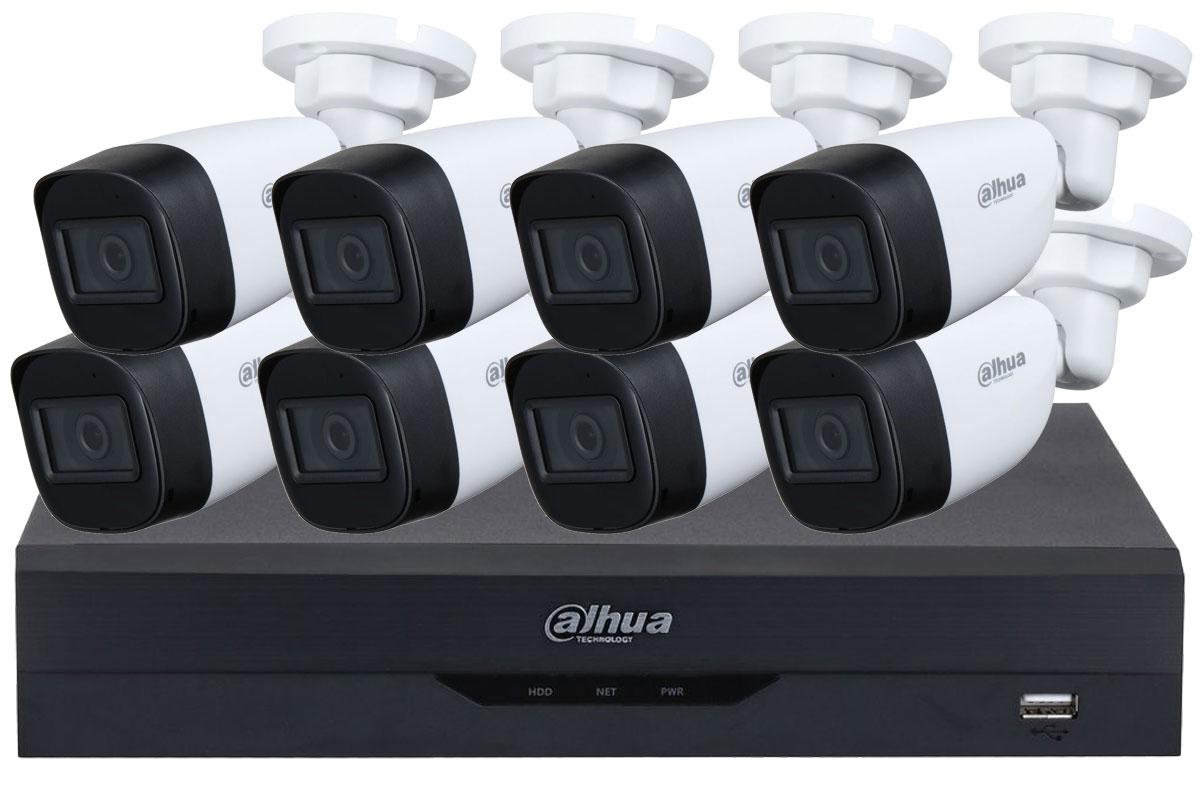 Kit Supraveghere Dahua 8 Camere 5MP AI WizSense