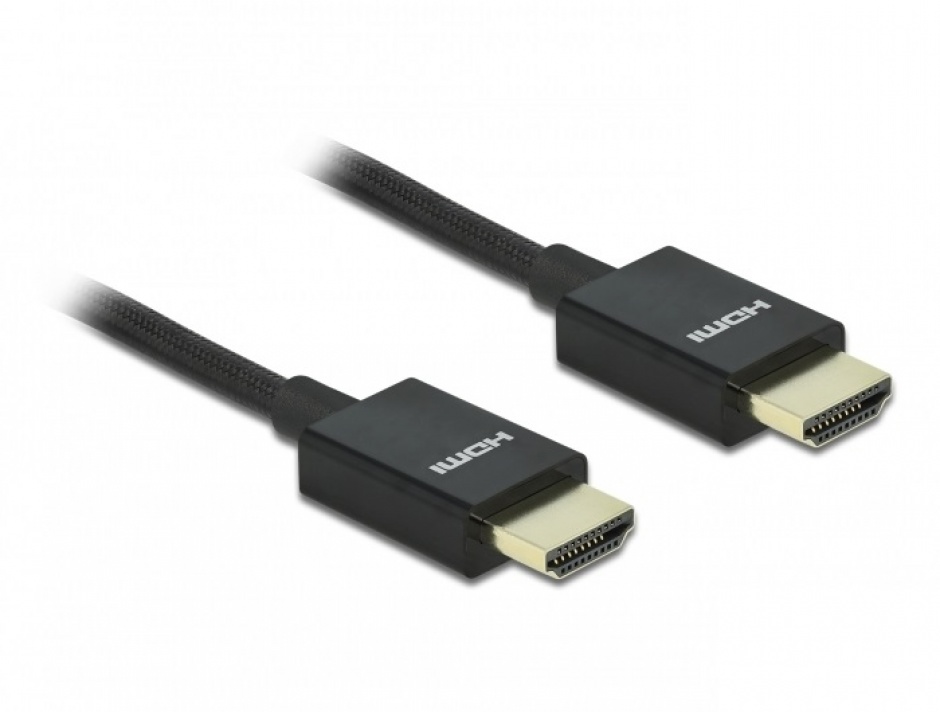 Cablu HDMI 8K Delock 2m, 48Gbps, eARC, Negru