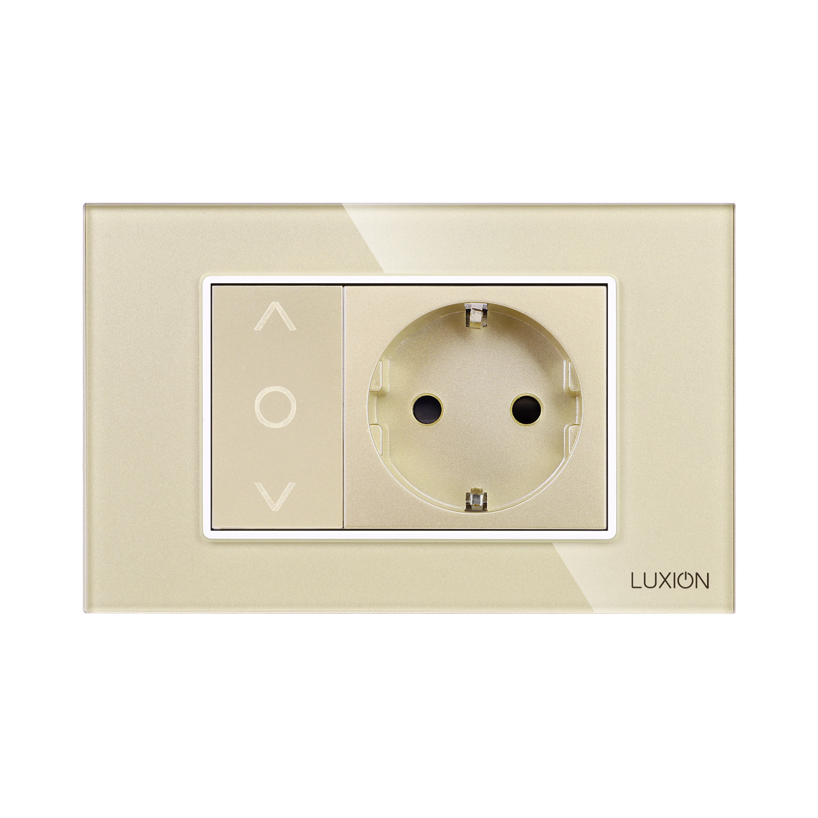 Intrerupator Jaluzele + Priza LUXION cu Rama Sticla, IP44 - imagine 10