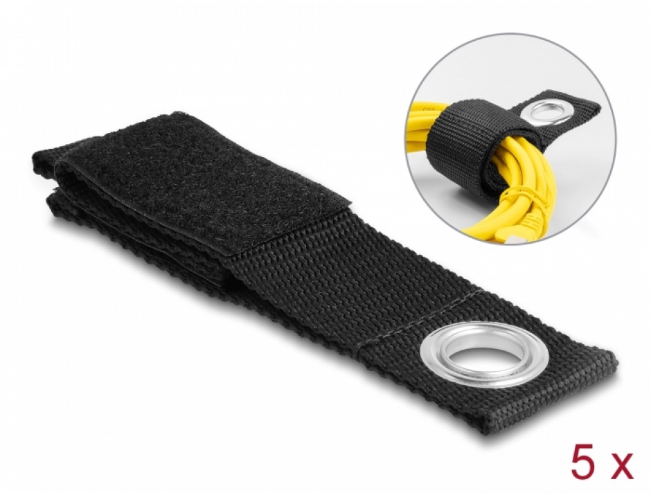 Set 5 Cureluse Hook-and-loop Delock, cu Inel