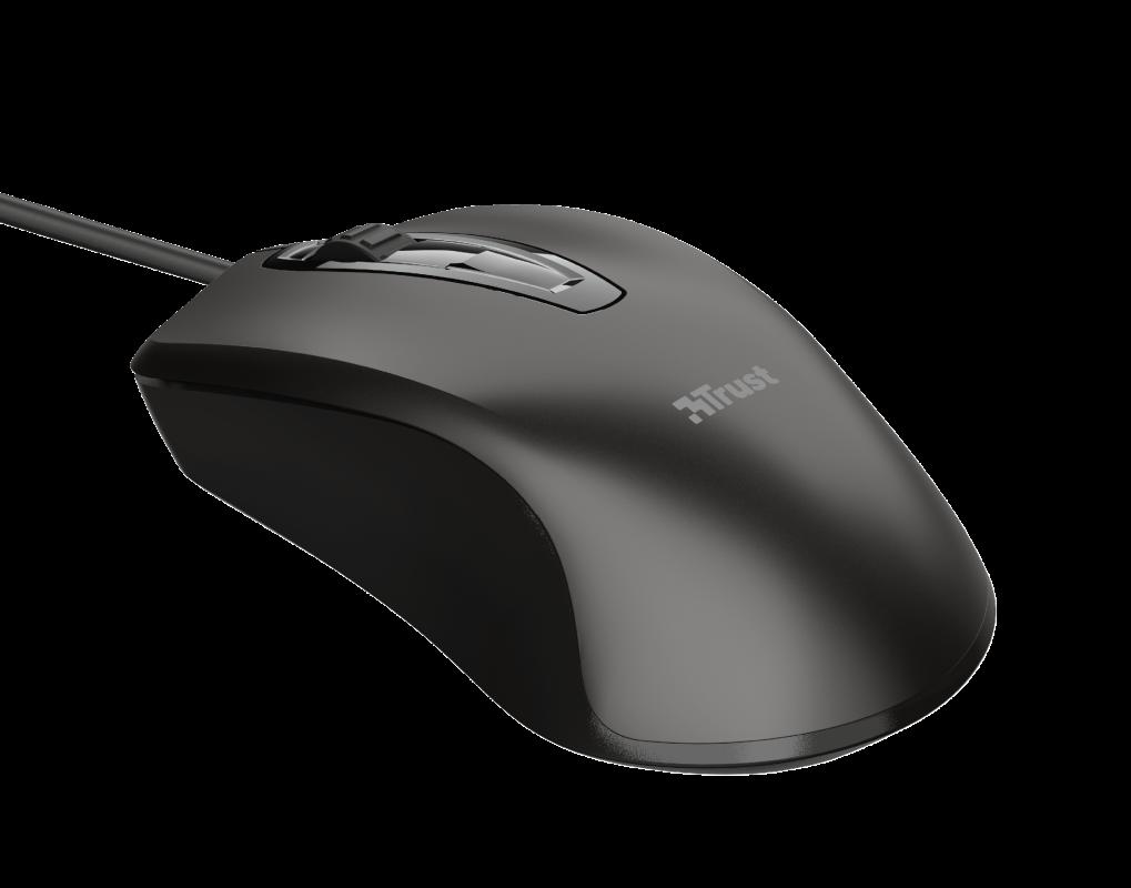 Mouse Trust Carve USB Negru - 1200 DPI, Ergonomic - imagine 2