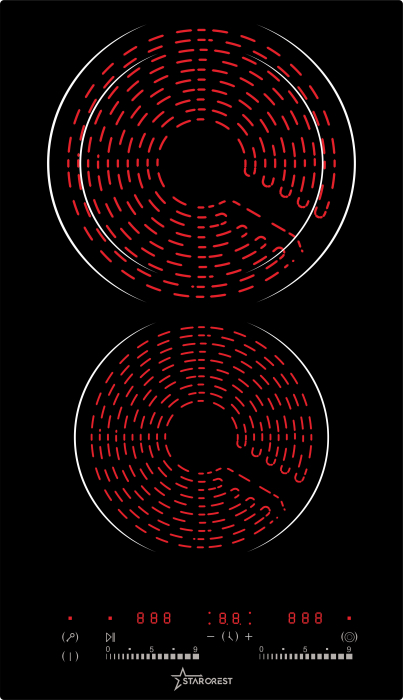 Plita STARCREST Vitroceramică, 3200W, Timer