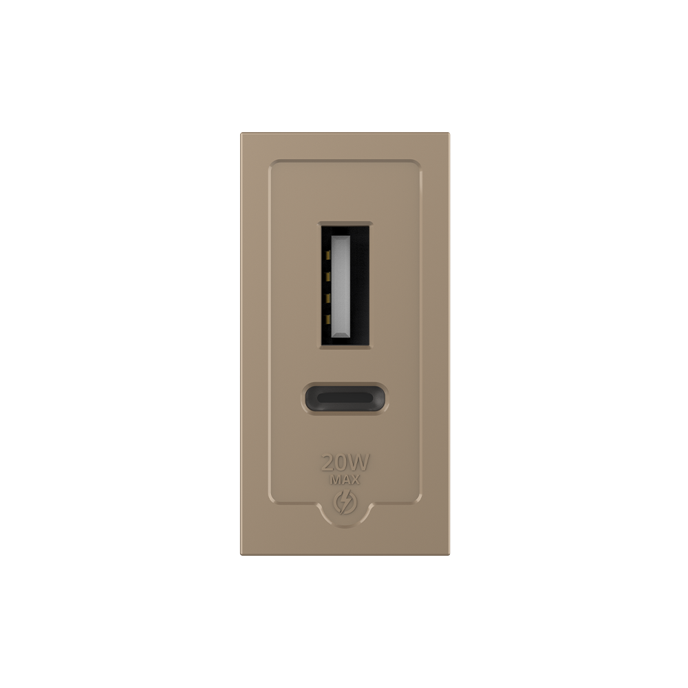 Priza USB-A + USB-C 20W LIVOLO, încărcare rapidă PD și QC - imagine 10