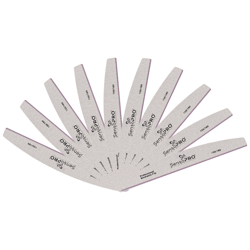 Set 10 Pile Unghii Semiluna 150/180 SensoPRO Milano