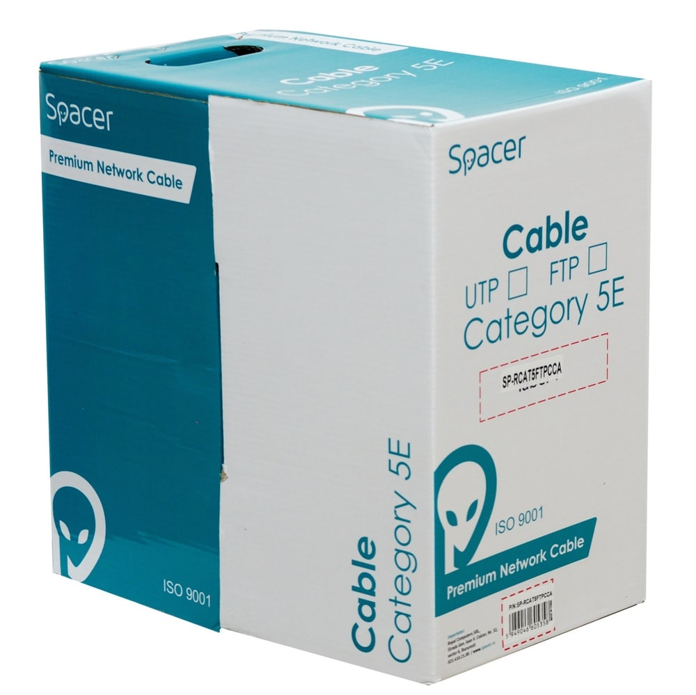 Rola Cablu Cat5e FTP Spacer 305m CCA Ecranat AWG24