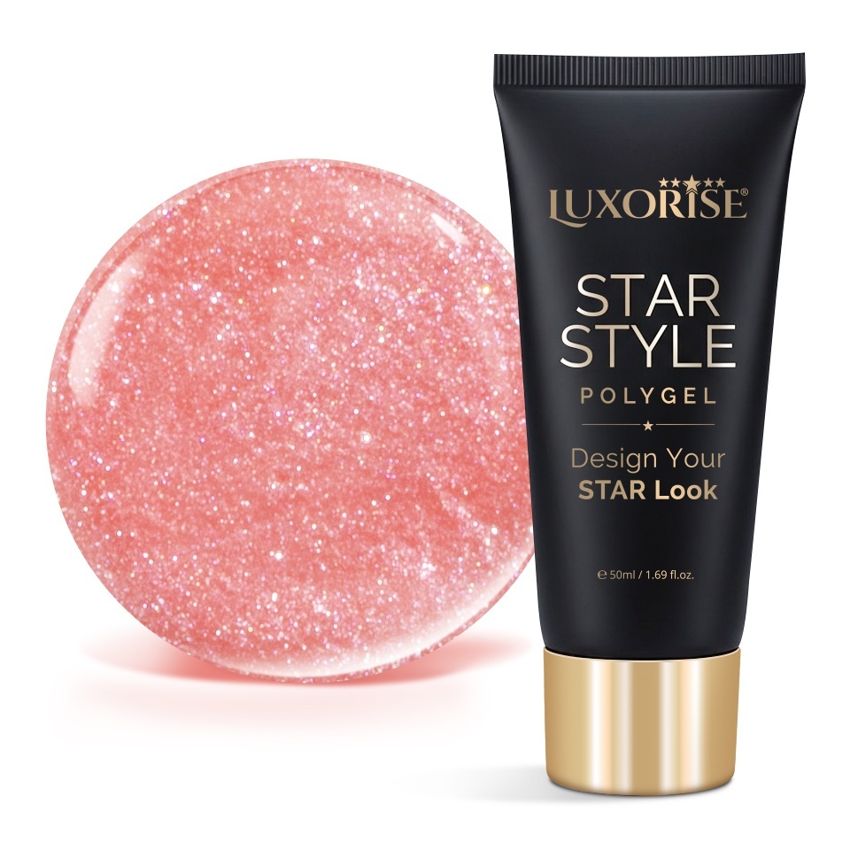 Polygel LUXORISE STAR STYLE - STAR VIBE Collection, Firelight Fame, 50ml