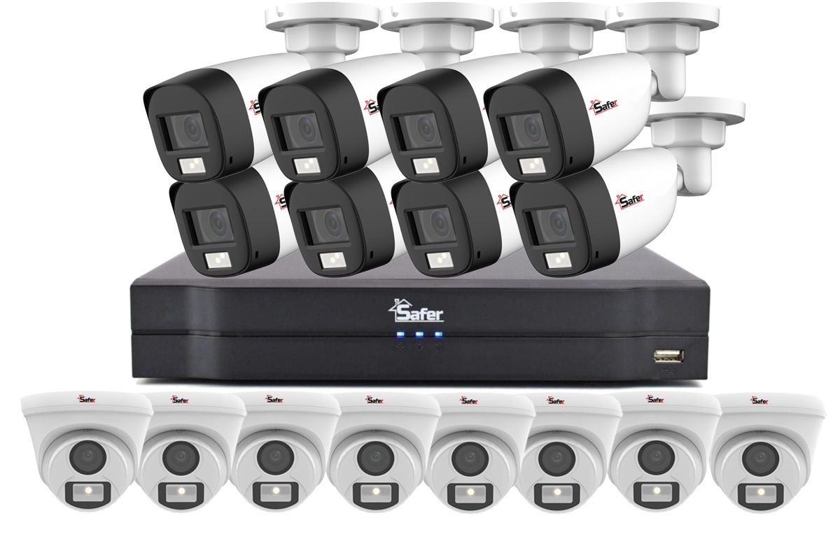 Kit 16 Camere Safer Full HD cu Recunoaștere Facială