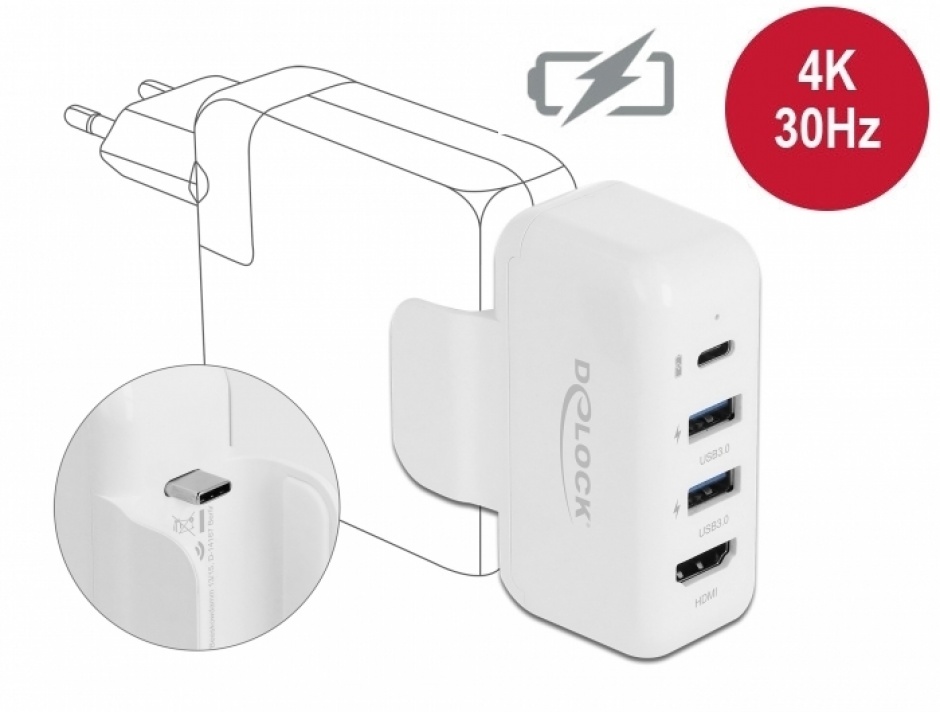 Adaptor Delock 64080 Apple PD 3.0 & HDMI 4K