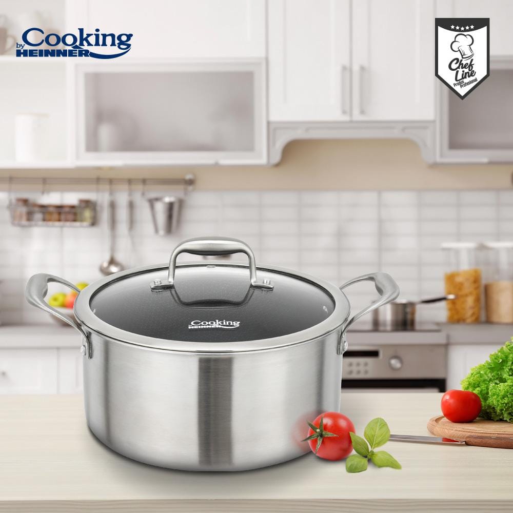 Semioală Inox Heinner Titanium3 5L cu Capac Sticlă - imagine 12