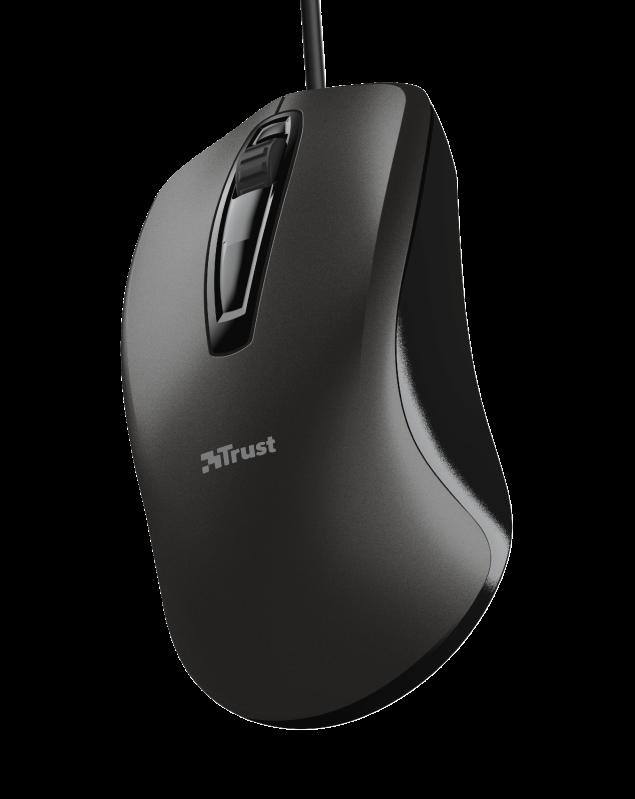 Mouse Trust Carve USB Negru - 1200 DPI, Ergonomic - imagine 4