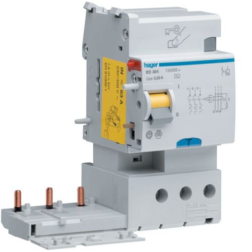 Bloc Diferențial Hager 3P 63A 30mA