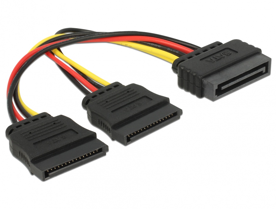 Cablu Delock SATA la 2x SATA, 15 cm
