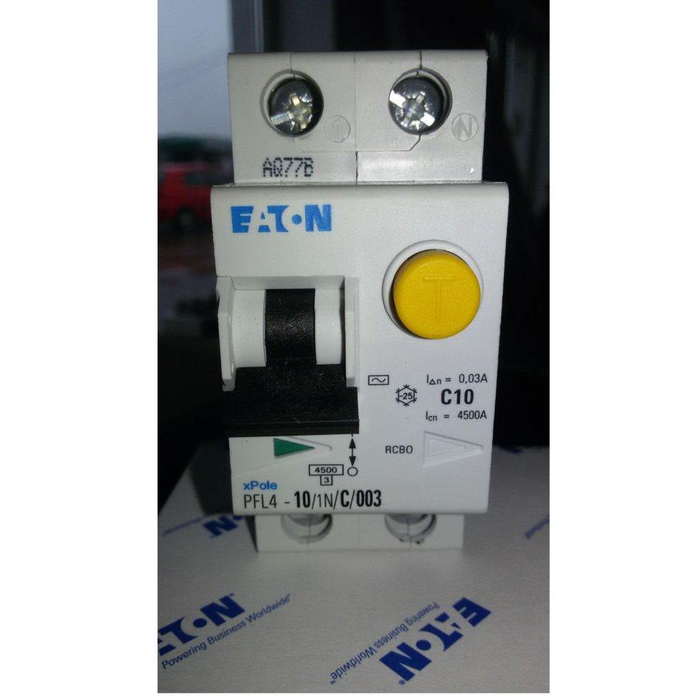 Diferențial RCBO 1P+N 10A Eaton, Protecție Sigură