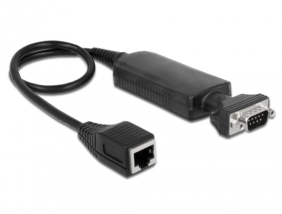 Adaptor LAN RJ45 la Serial RS-232 DB9, Delock