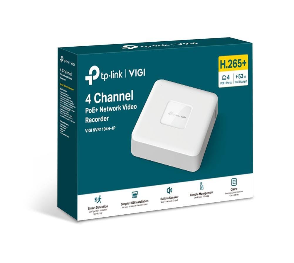 NVR TP-Link VIGI NVR1104H-4P, 4 Canale 4K, 4x PoE+ - imagine 2