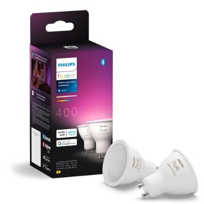 Set 2 Becuri LED Philips Hue GU10 Color Ambiance