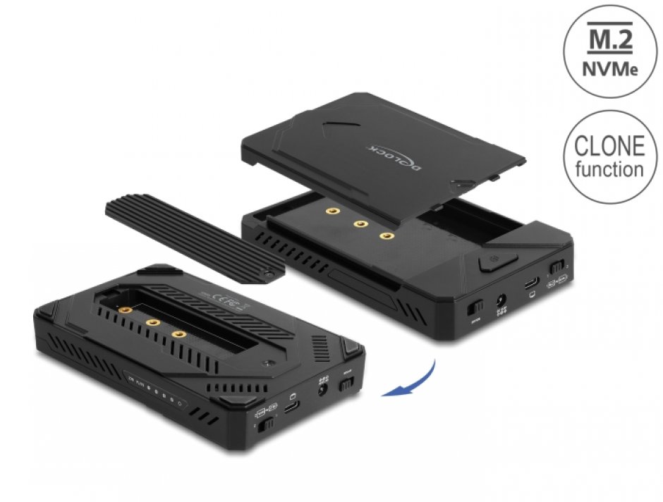 Delock Rack Extern M.2 NVMe & SATA, USB 3.1 Gen 2