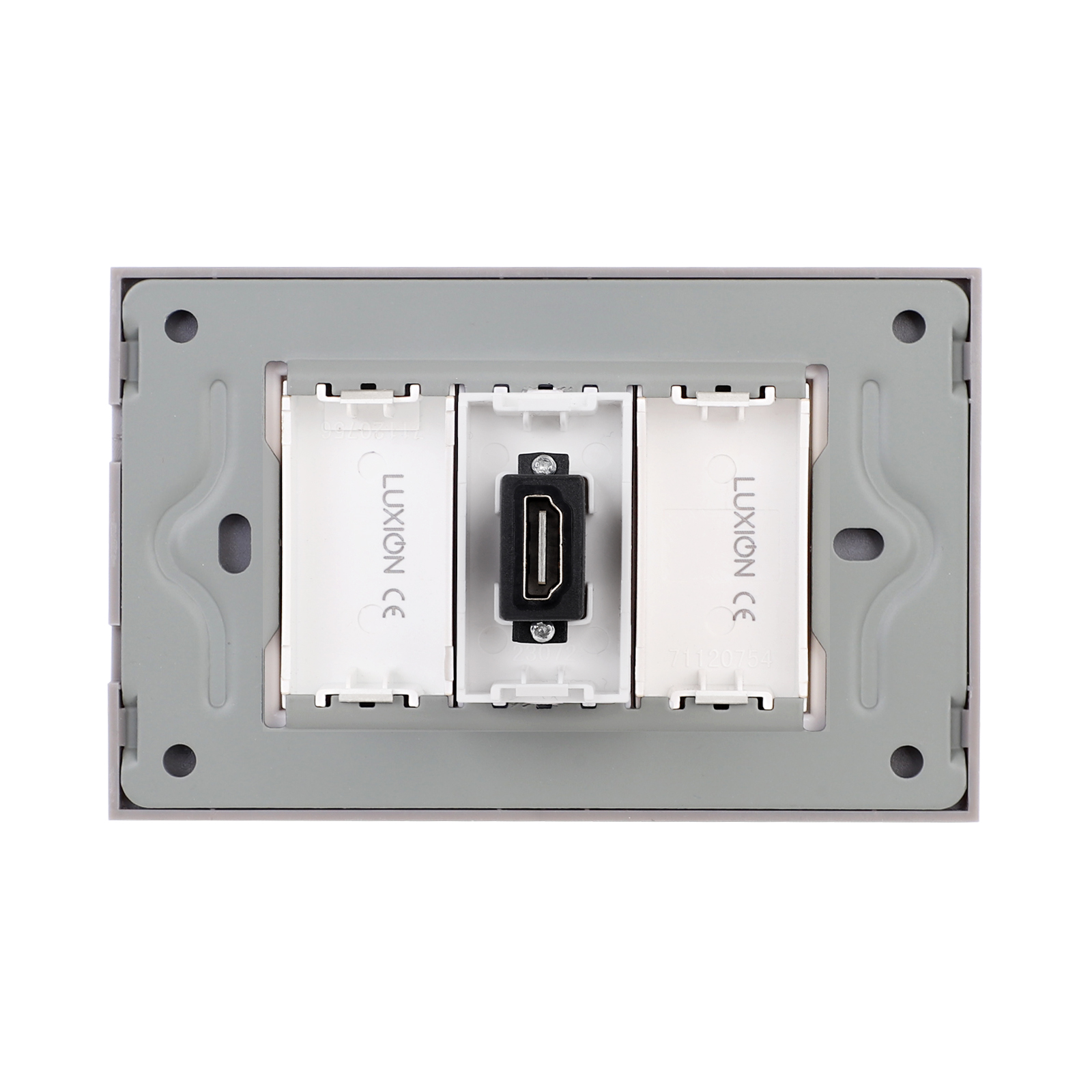 Priza HDMI cu 2 Taste False LUXION, Rama Sticla, IP44 - imagine 16
