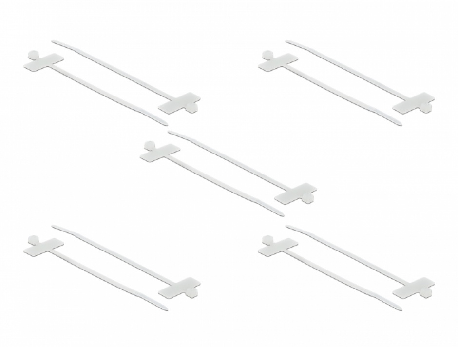 Set 10 Bride Etichetare Delock 200mm Alb