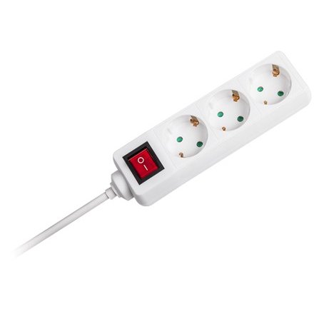 Prelungitor V-TAC 5m, 3 prize, 16A, Alb