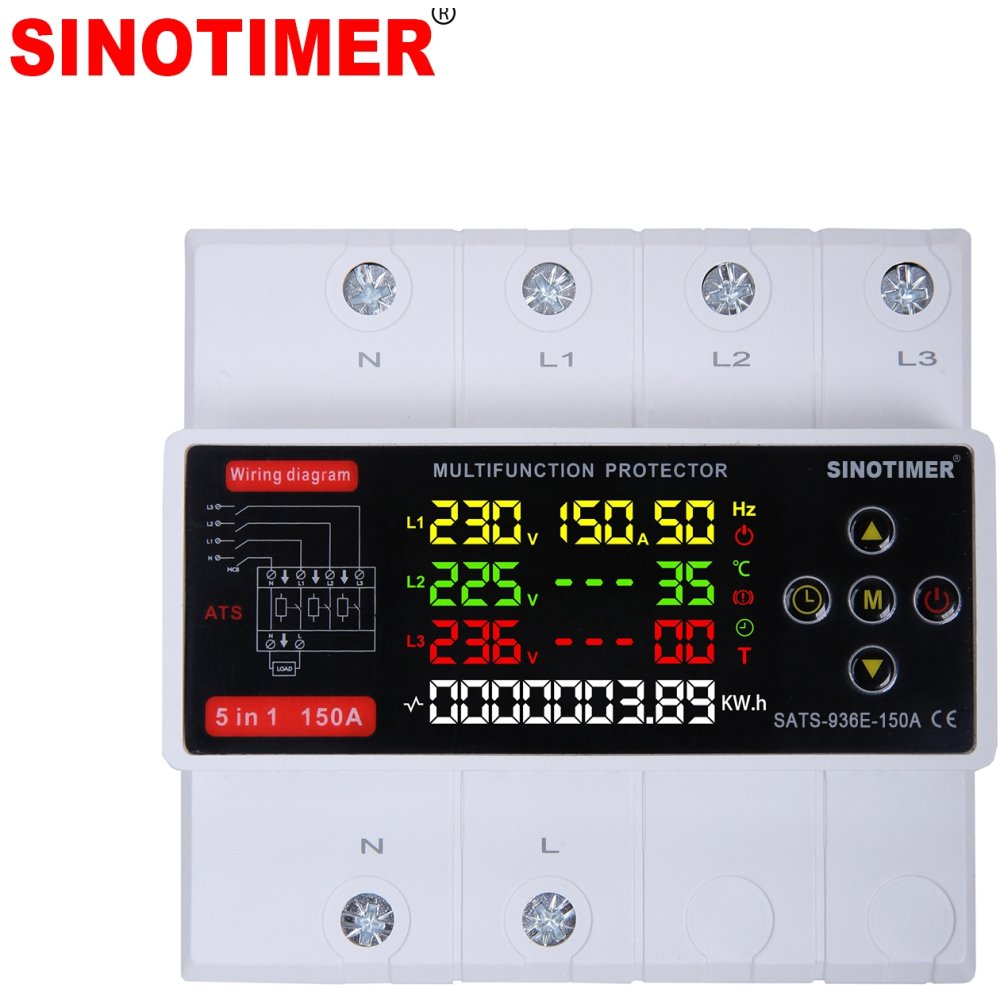 Comutator ATS trifazat Sinotimer STS-936E-150A, 150A