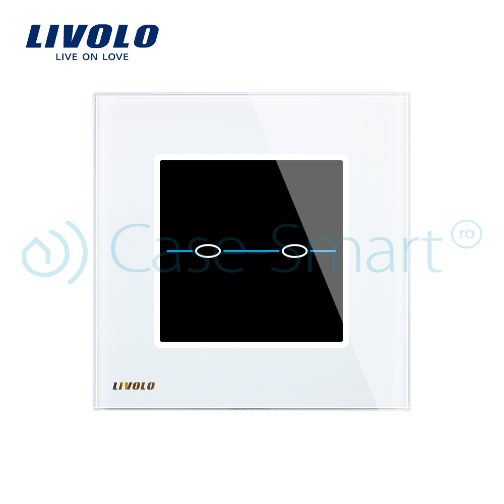 Intrerupator Dublu Touch Livolo Sticla - Seria R - imagine 2
