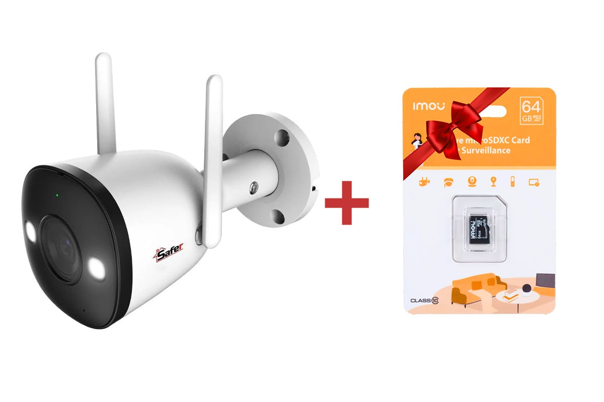 Camera IP Safer 4MP 2K wireless, card microSD 64GB inclus