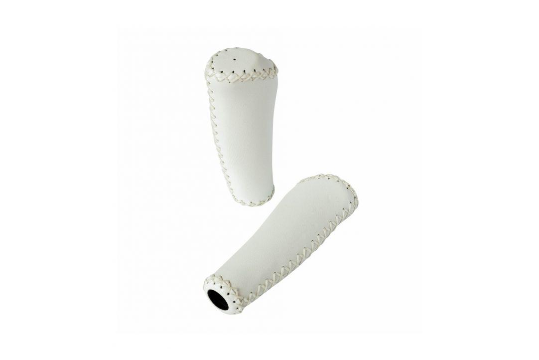 Mansoane Piele-PVC Alb 135mm WI1164C - Protecție Volan Auto