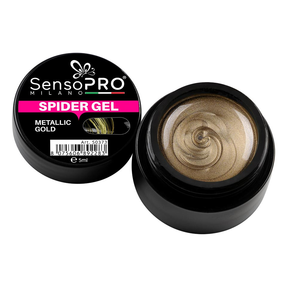 Spider Gel SensoPRO Milano Gold 5ml - Manichiură Precisă