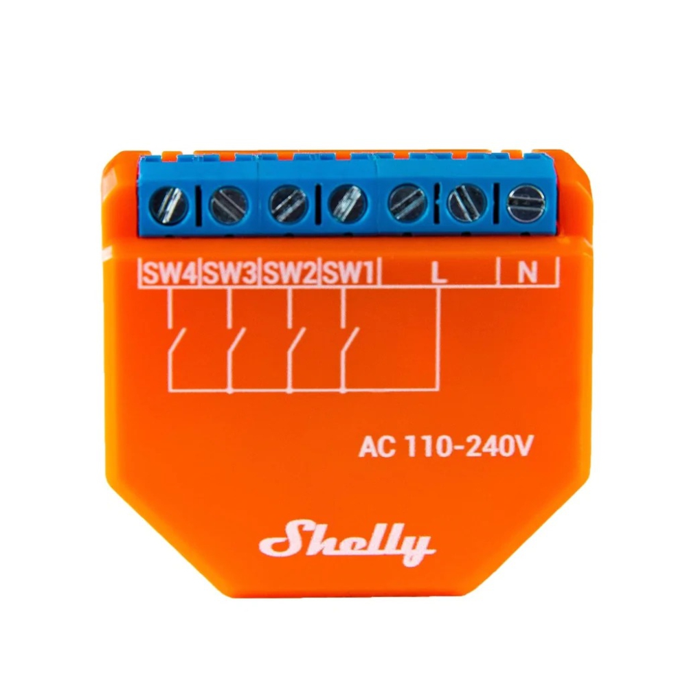 Releu Inteligent Shelly Plus I4, Control WiFi, 4 Canale