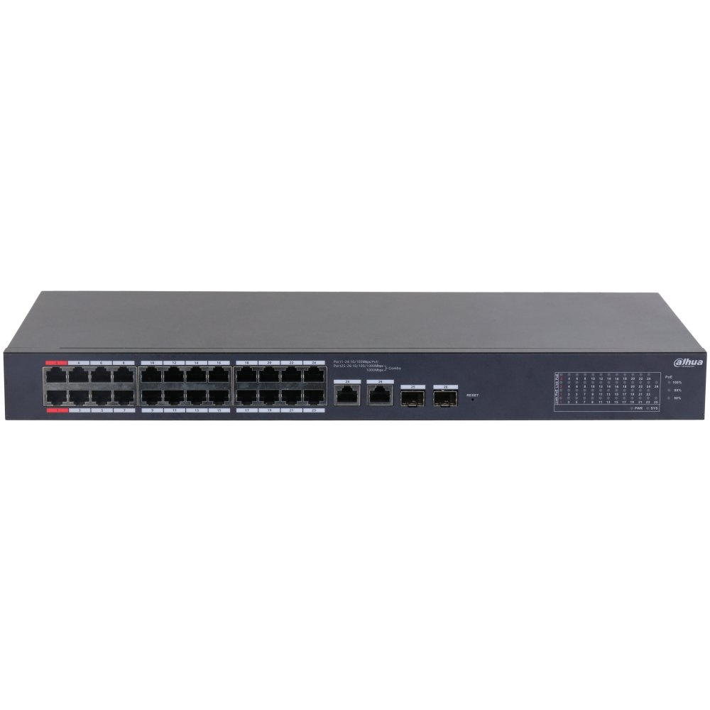 Switch Dahua 24 Porturi PoE Cloud Management