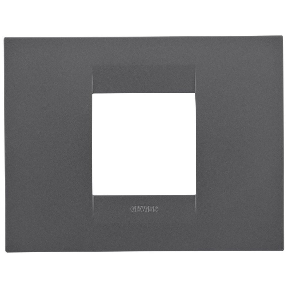 Rama ornament 2 module Gewiss Chorus Geo, negru satinat