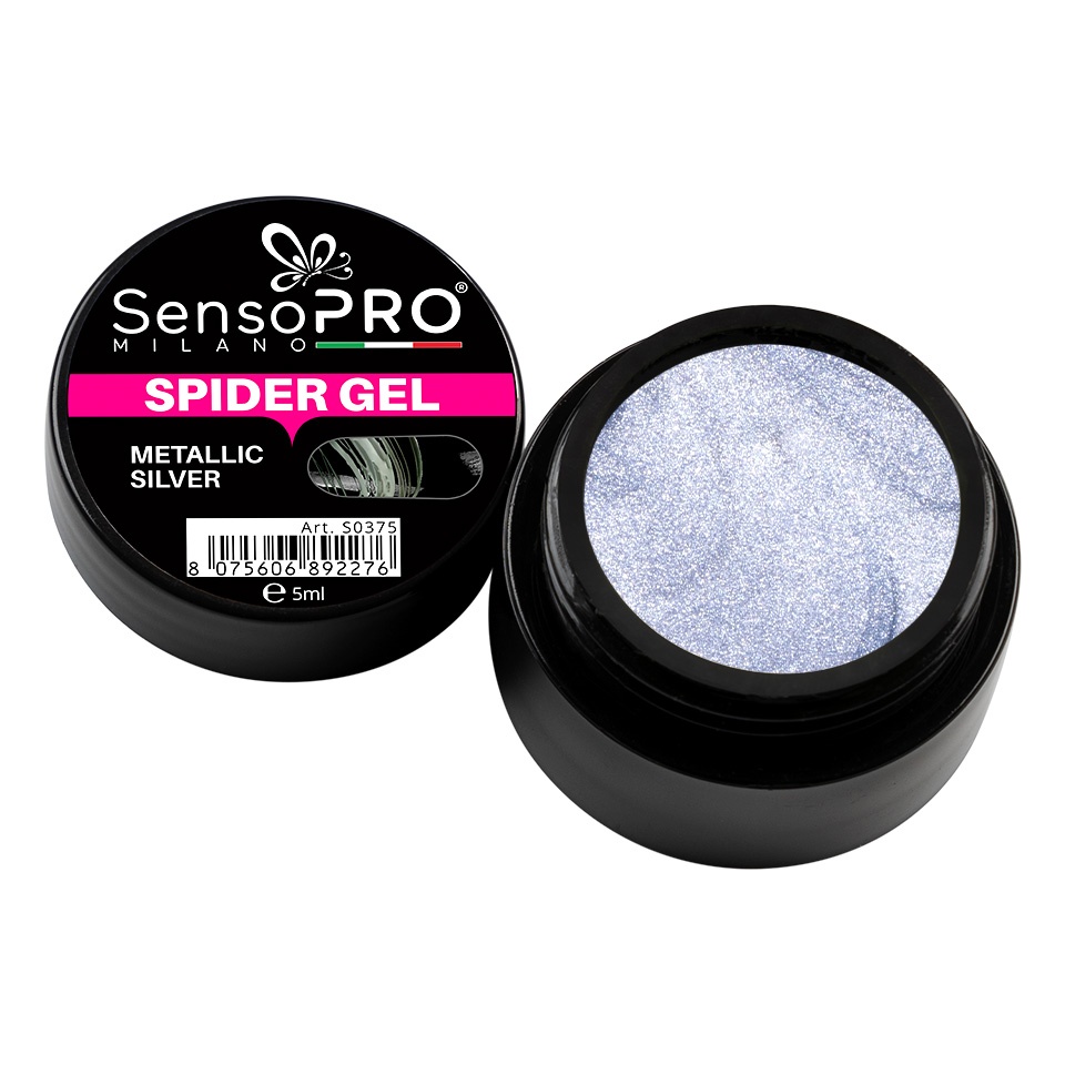Spider Gel SensoPRO Milano Argintiu, 5 ml