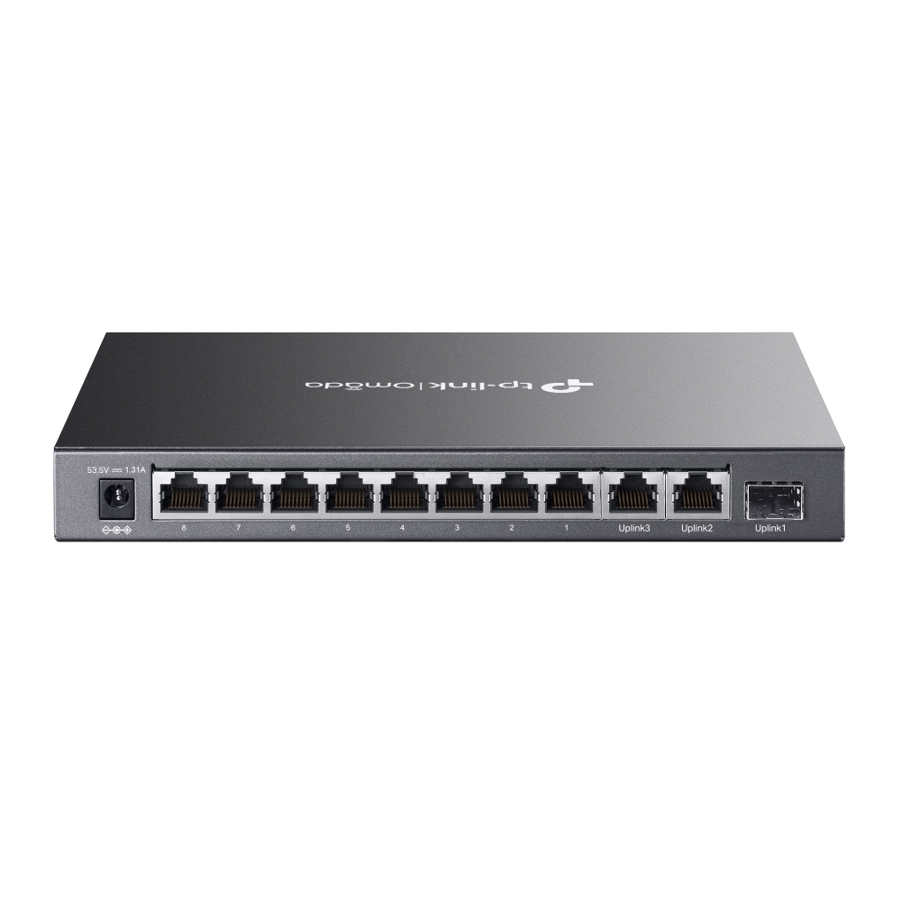 Switch TP-LINK Omada DS111P 8 Porturi PoE+ 65W pentru Supraveghere - imagine 2