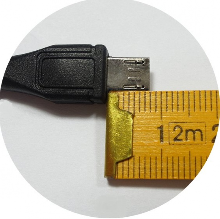 Cablu USB Micro USB 2.0 1.8m Negru OEM - imagine 1