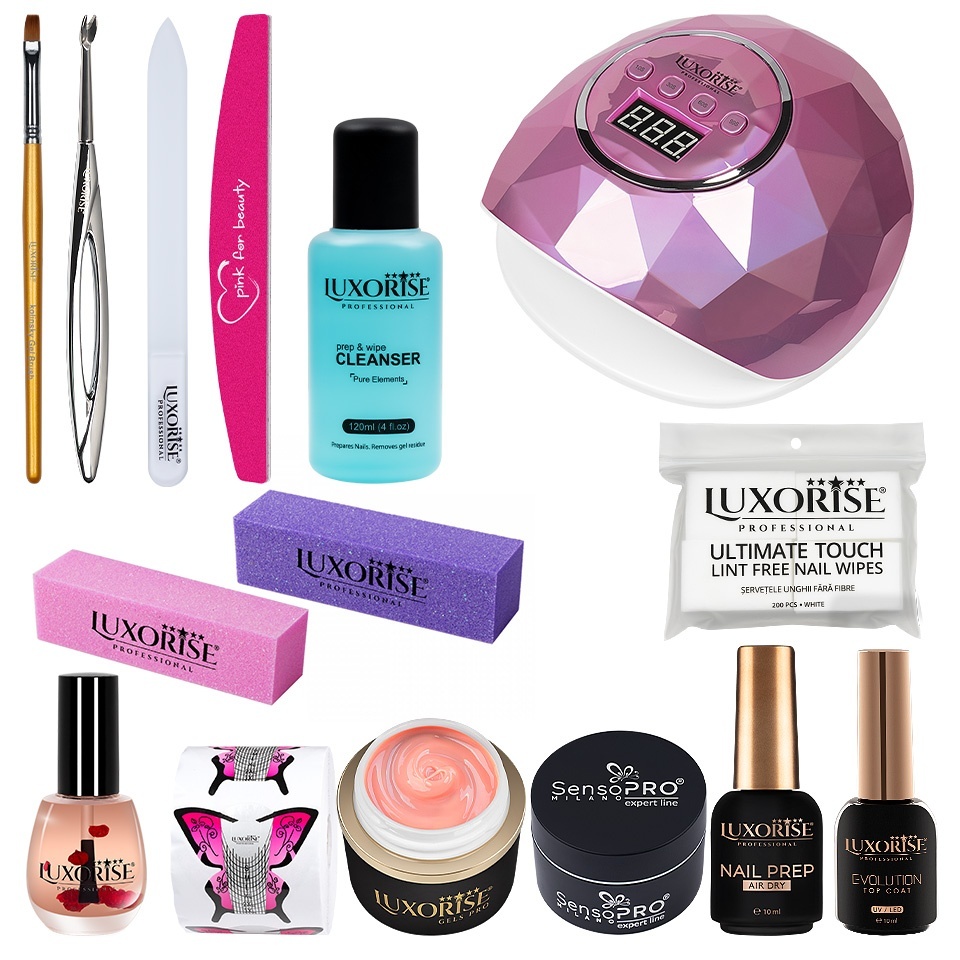 Kit Unghii Gel LUXORISE Prestige + Lampa UV/LED 86W - imagine 2