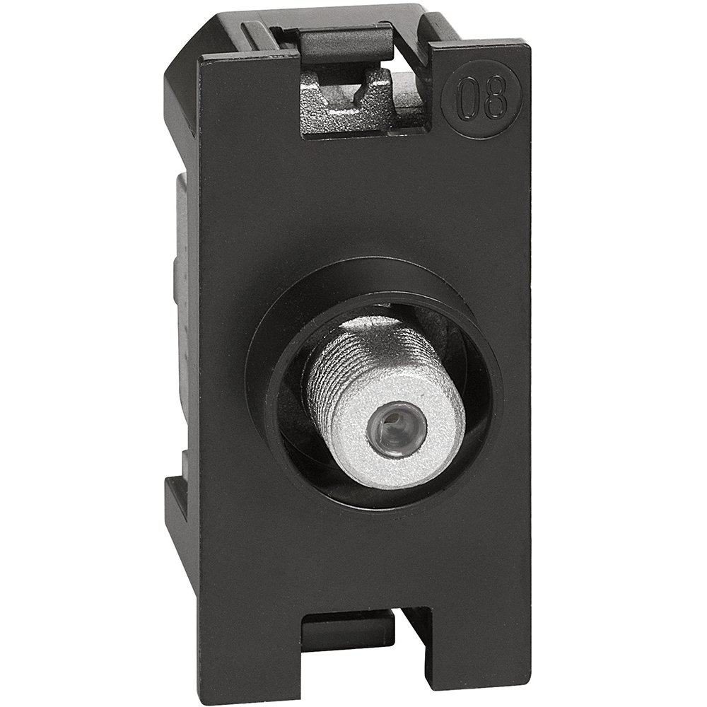 Priză TV Bticino K4202F, Alb/Negru