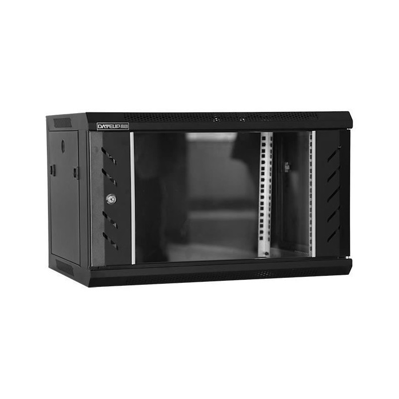 Rack 19'' Perete 12U Dateup - Usa Sticla, 70kg, Negru