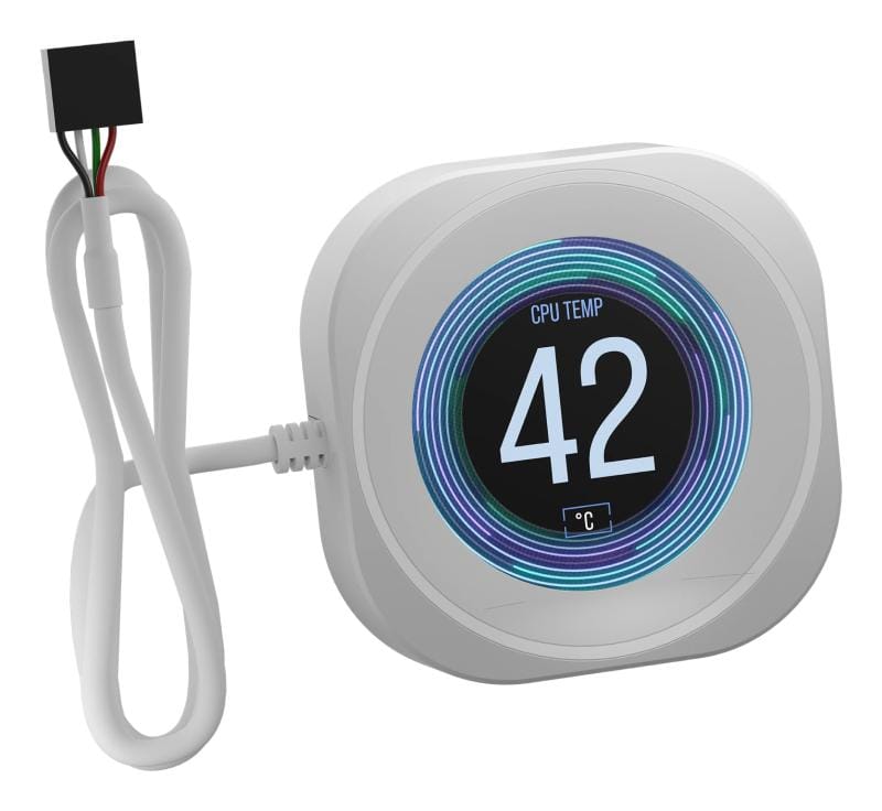 Modul LCD Corsair NAUTILUS RS White - Display Personalizabil - imagine 2