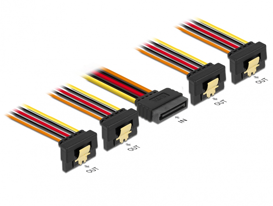 Delock 60167 Splitter SATA 1 la 4, 30cm