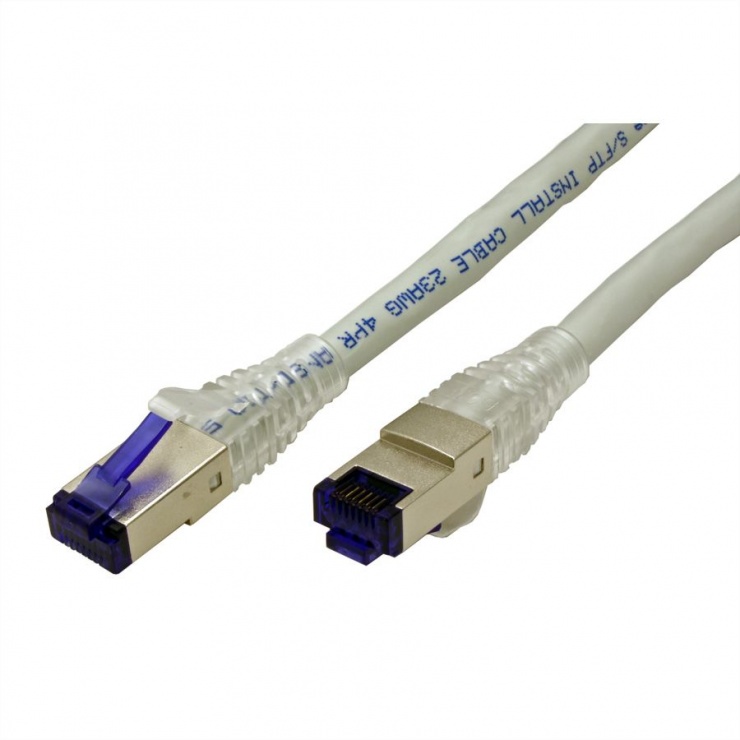 Cablu Retea S-FTP Cat 6A Gri 30m Roline - imagine 1