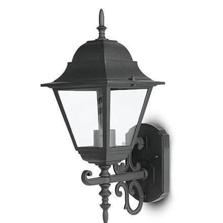 Corp iluminat perete E27 IP44 V-TAC Negru Mat