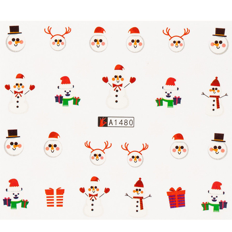 Tatuaj Unghii Luxorise Snowmen A1480 | Nail Art